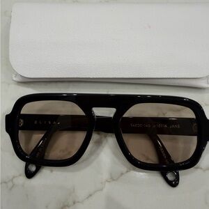 Elisa Black Square Sunglasses